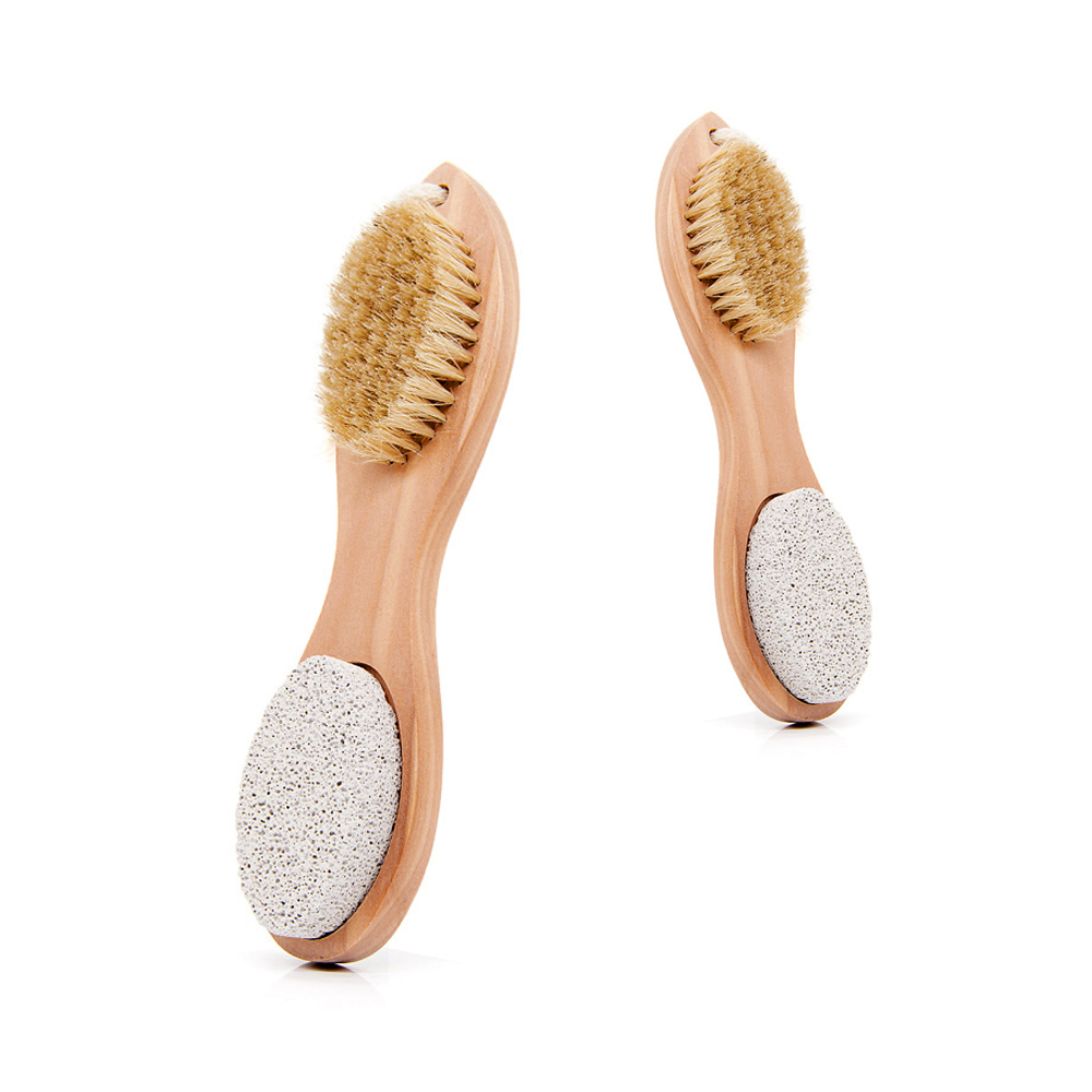 Natural Bamboo Handle Exfoliating Foot Brush