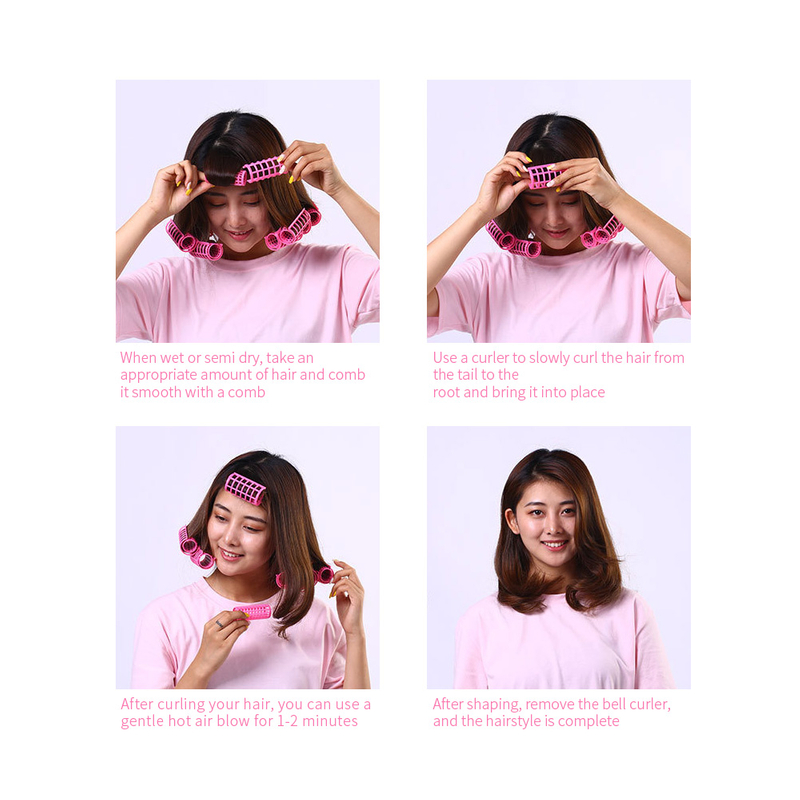 Plastic Self-Holding Heatless Curlers Clips