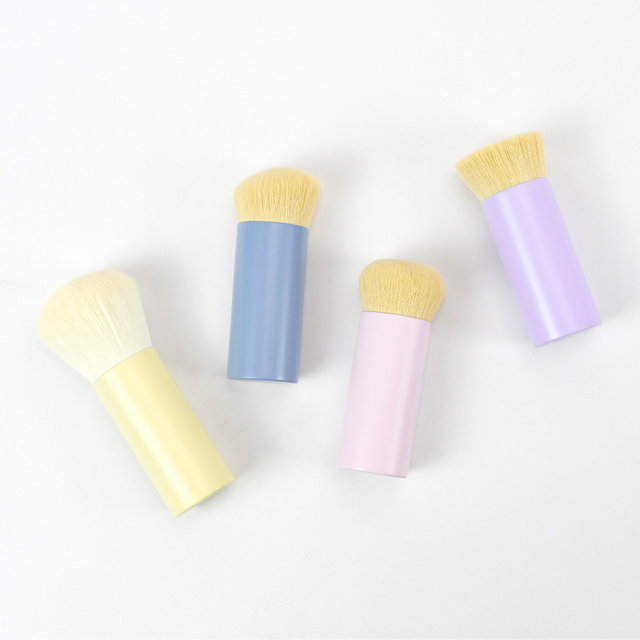 Round Short Handle Cosmetic Powder Brush Set