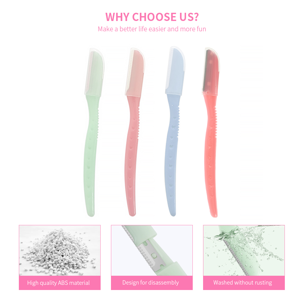 Candy Color Eyebrow Dermaplaning Tools