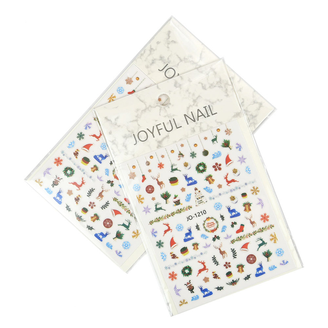 Colorful Snowflake Christmas Decoration Nail Art Stickers