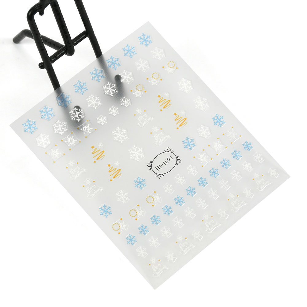 Winter Snowflake White Color Christmas Nail Stickers