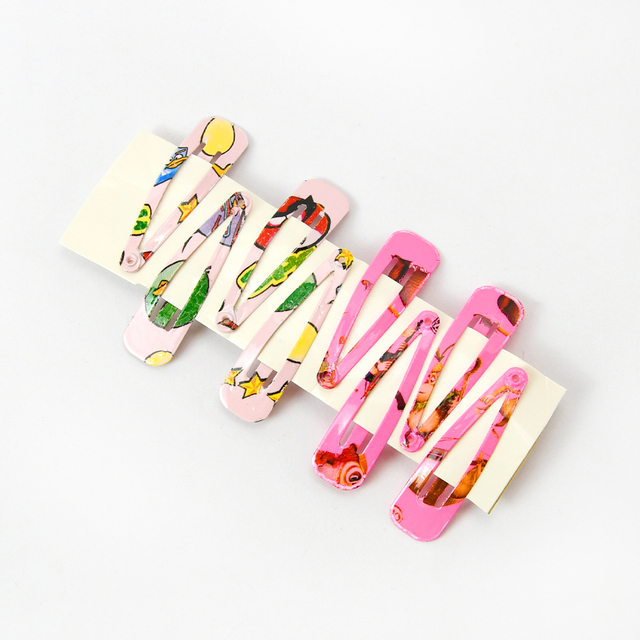 Cartoon Printed Children Hair Clips