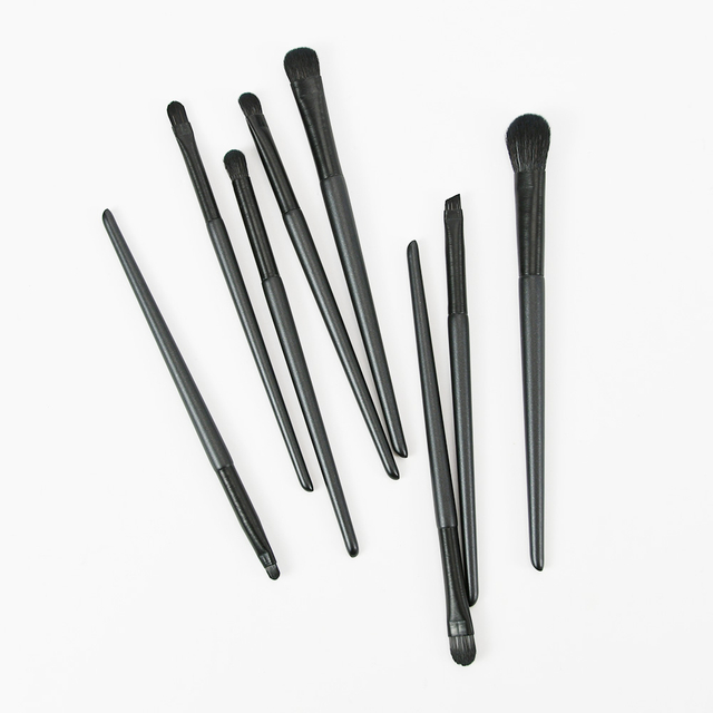 8Pcs Black Eyeliner Makeup Brush Set