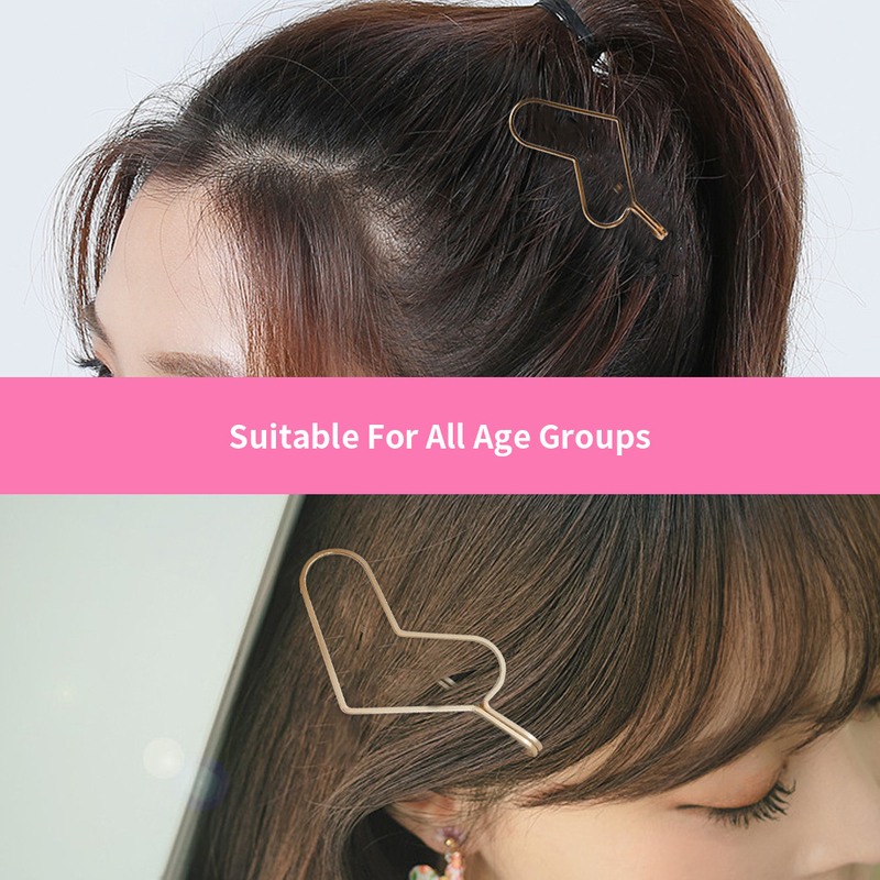 Heart Shaped Hair Clips For Lady Girl
