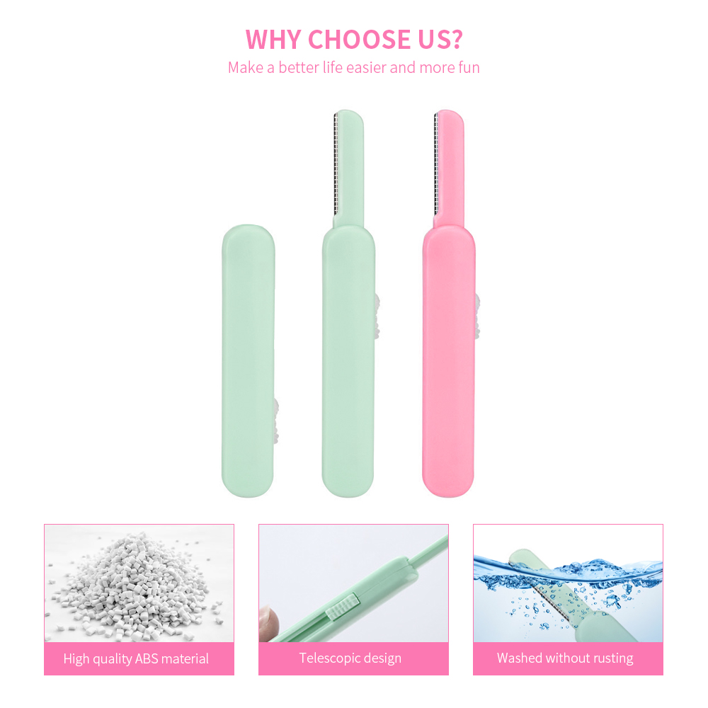 Portable Retractable Eyebrow Shaver Painless Safety Female Body Facial Tools Lady Shaver