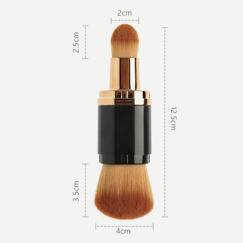 Double Head Retractable Cover Makeup Brush