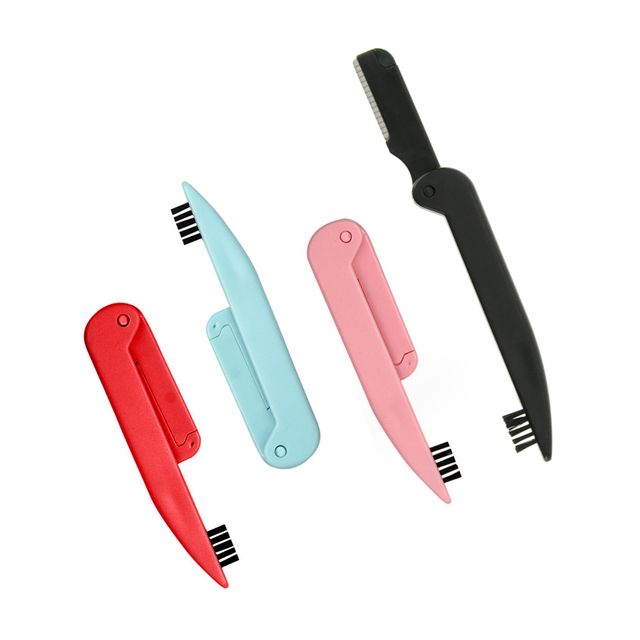 2 In 1 Folding Eyebrow Razor With Comb