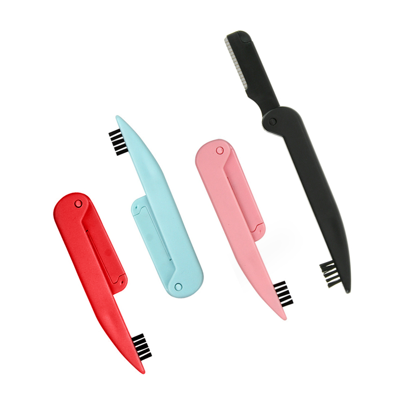2 In 1 Folding Eyebrow Razor With Comb