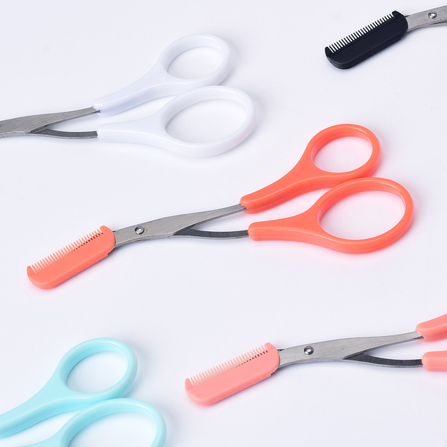 Eyebrow Trimmer Scissors with Comb