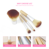 4pcs Bamboo Handle Makeup Brush Set with Bag