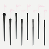 8Pcs Black Eyeliner Makeup Brush Set