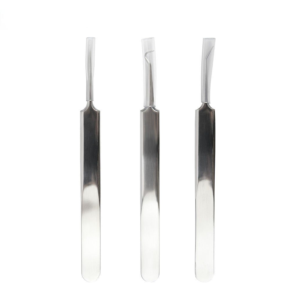 3 PCS Stainless Steel Eyelash Tweezers