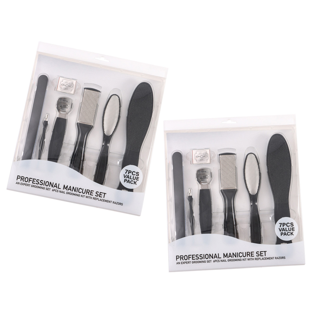 Professional stainless steel manicure foot care set hard skin callus eliminator scraper pedicure scraping tools