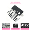 9Pcs black personal foot care grooming kit