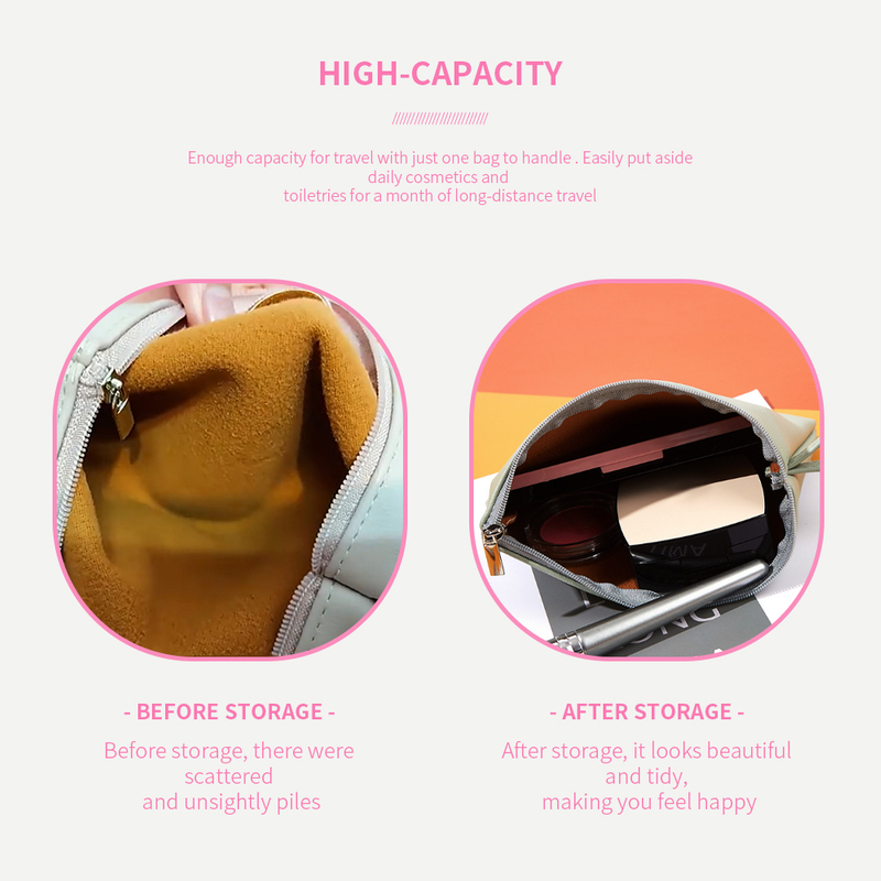 Zipper Travel Makeup Bag