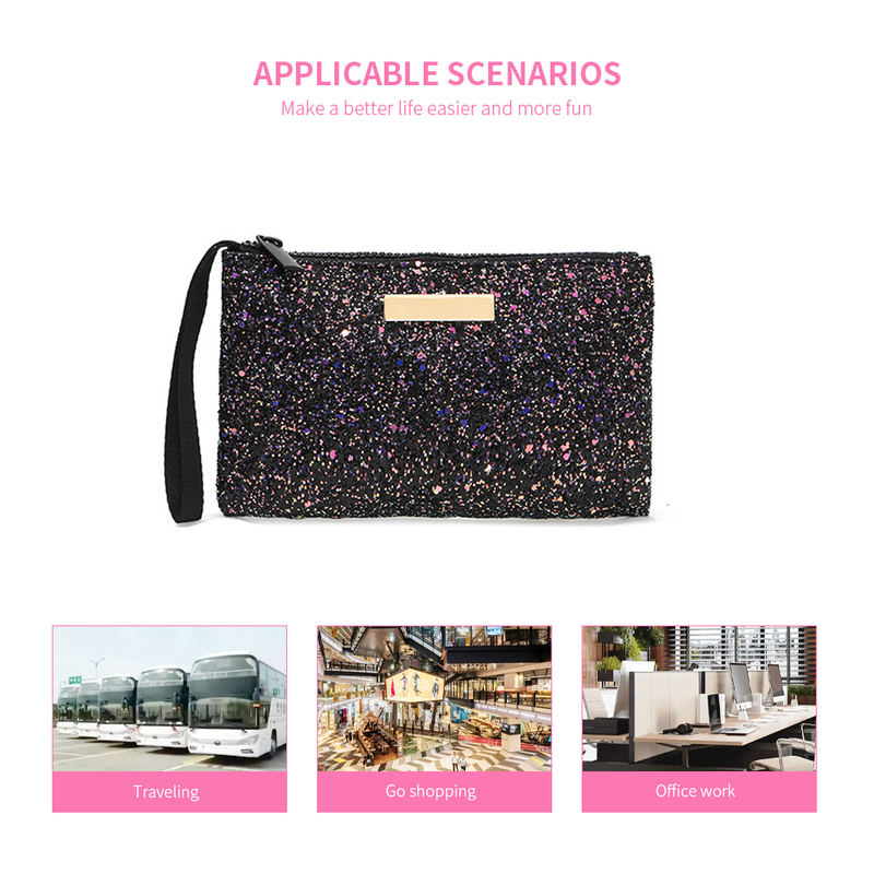 Zipper Closure Flat Lay Makeup Bag