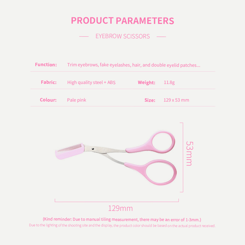 Eyebrow Trimmer Scissors with Comb