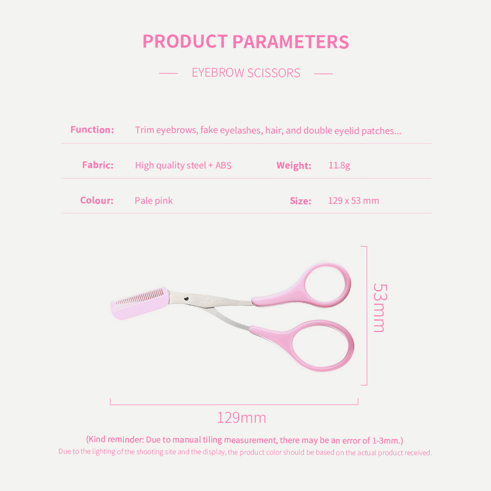 Eyebrow Trimmer Scissors with Comb