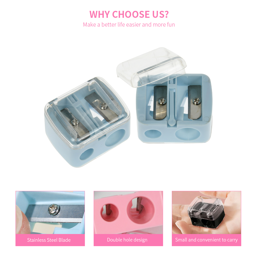 Makeup plastic personalized eyebrow pencil sharpener