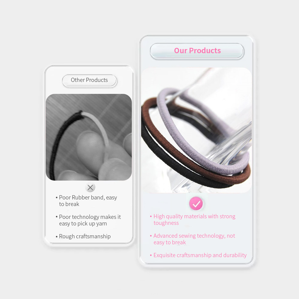 Top Quality Elastic Hair Bands Ties For Thick Heavy Hair