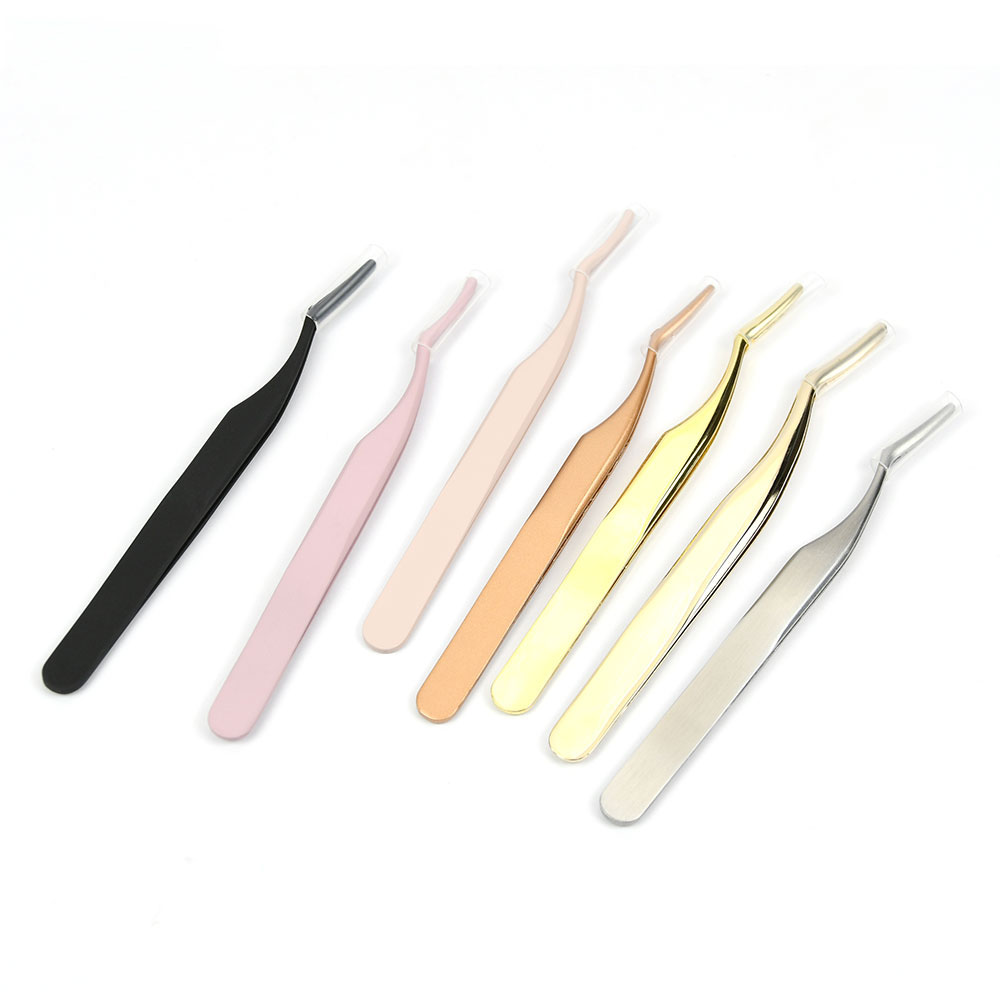 Colorful Lash Tweezers Safety Eyelash Applicator Tools