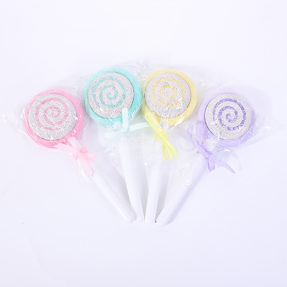 Hot Sales Cute Lollipop Style Rasp Pumice Stone Foot Callus Remover Foot File Scraper Scrubber