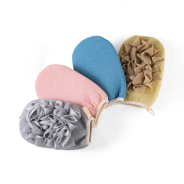 Double Sided Flower Bath Exfoliating Mitt