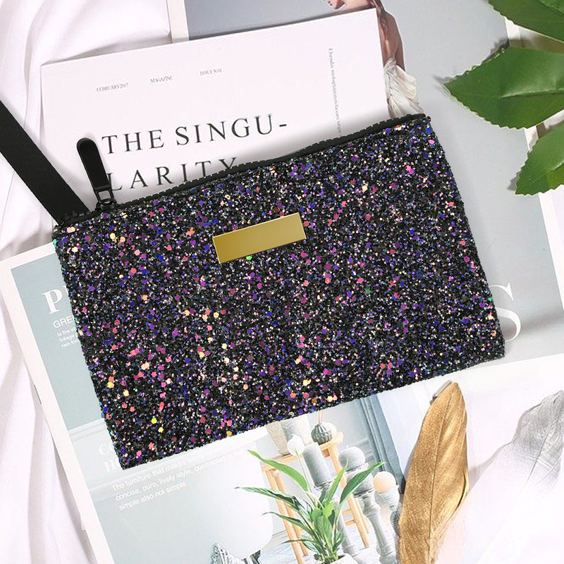 Zipper Closure Flat Lay Makeup Bag