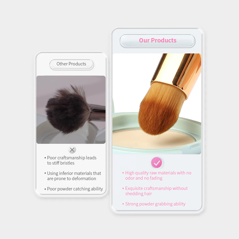 Double Head Retractable Cover Makeup Brush