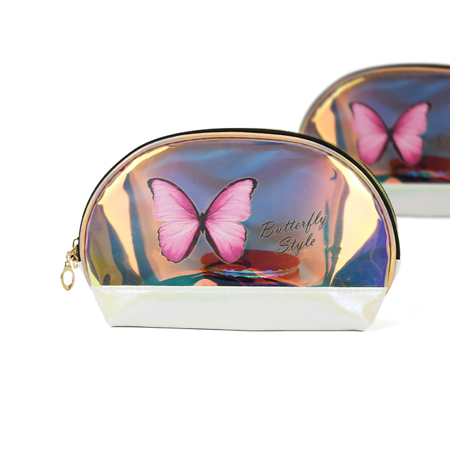 Butterfly Clear Laser Cosmetic Pouch