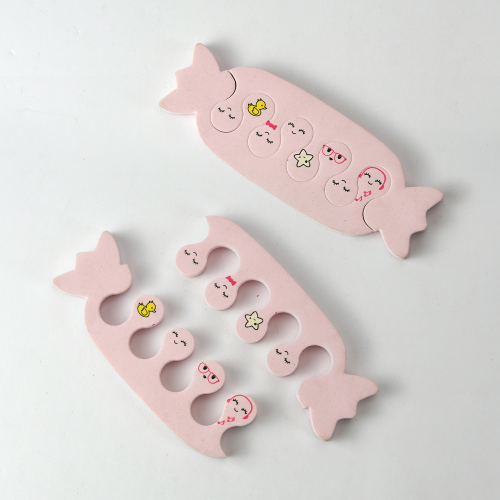 Candy Shape Soft Sponge Toe Separator Finger Separator Foam Toe Separator Nail Tools
