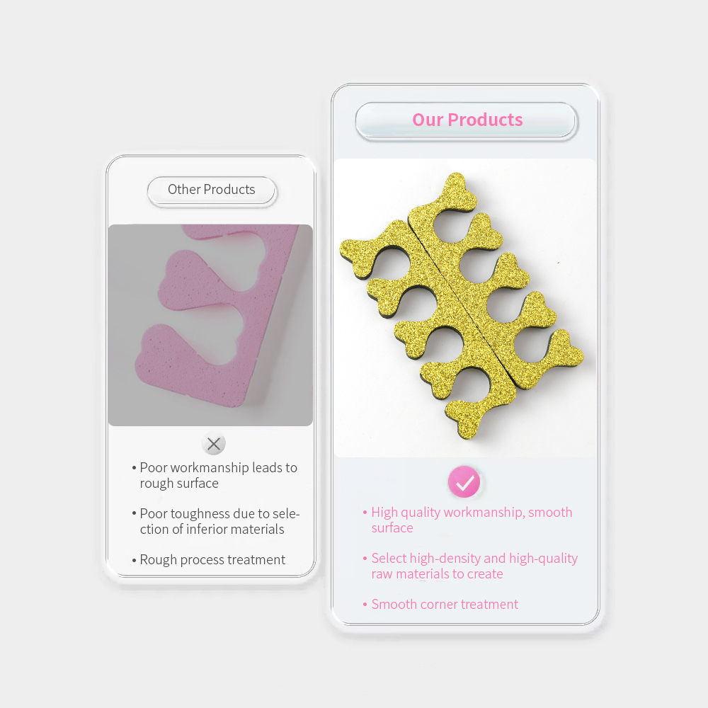 Toe Separator With Peach Heart Design
