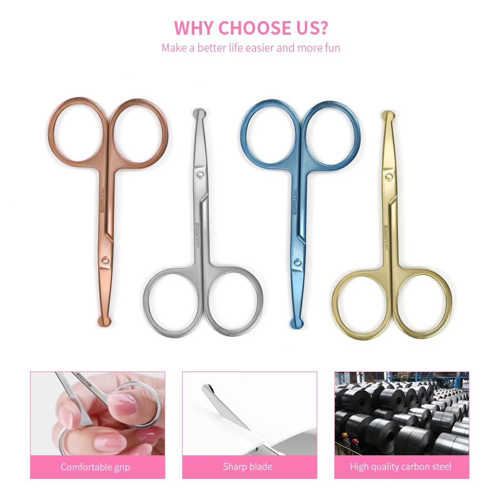 Stainless Steel Small Nose Hair Scissors