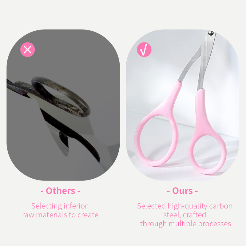 Eyebrow Trimmer Scissors with Comb