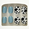 Leopard Print Blue Color Full Cover Press on Nail Tips
