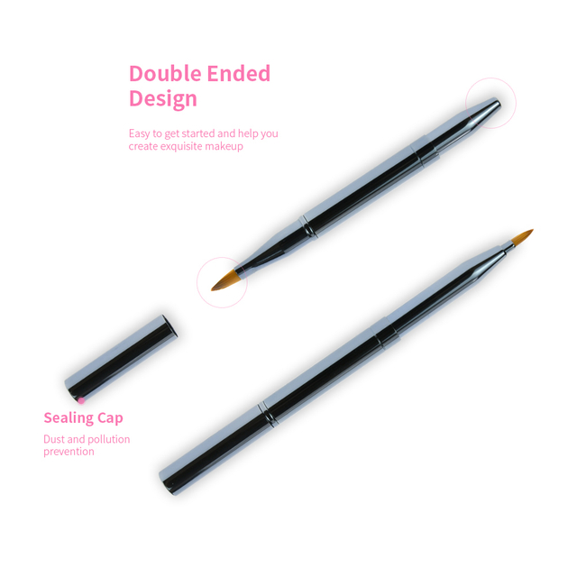 Double End retractable Lip and concealer Brush