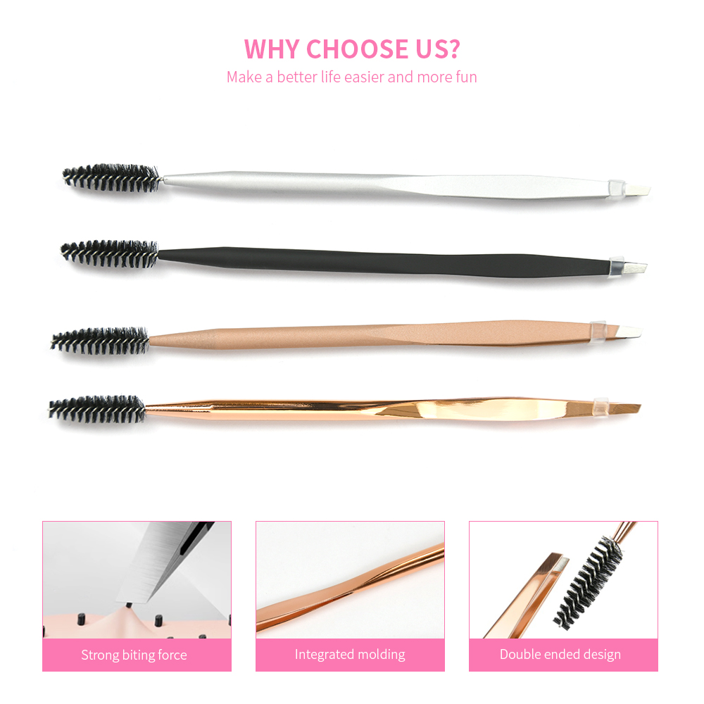 Stainless Steel Double Head Eyebrow Tweezer