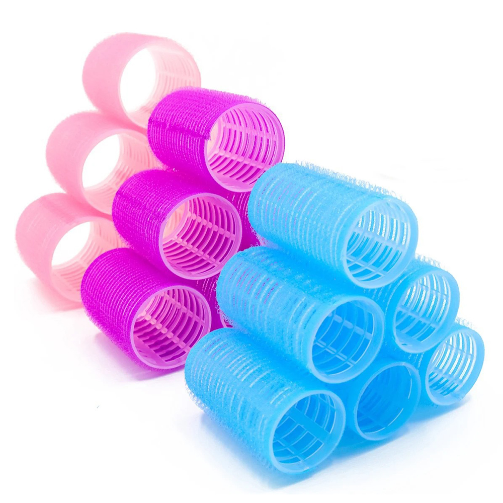 Plastic Hair Curlers With Elastic Hair Rollers Set