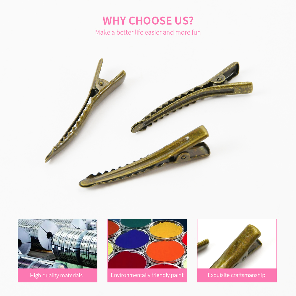 35mm Metal Crocodile Hair Pins for Hairdressing Salon