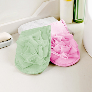 Mesh Nylon Sponge Flower Glove