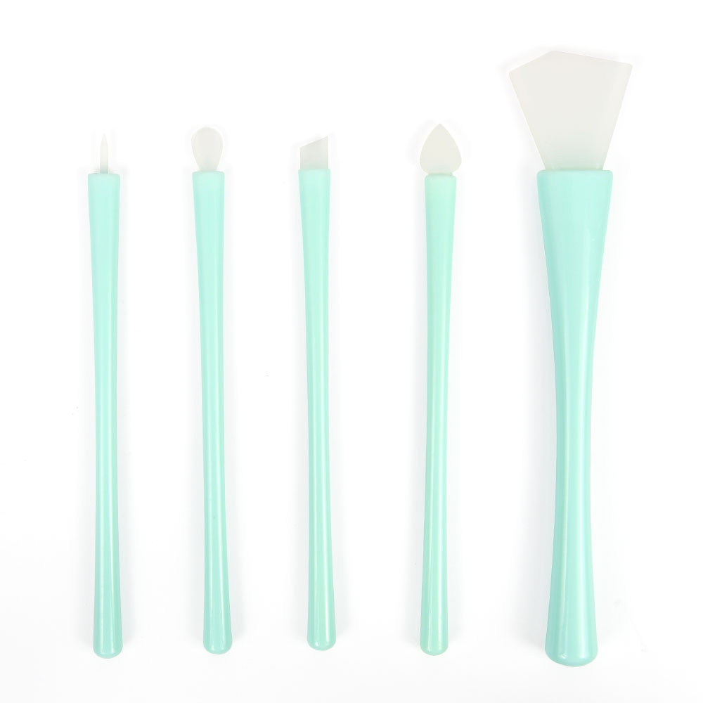 Soft Silicone Skincare Face Mask Spatula Brush Set