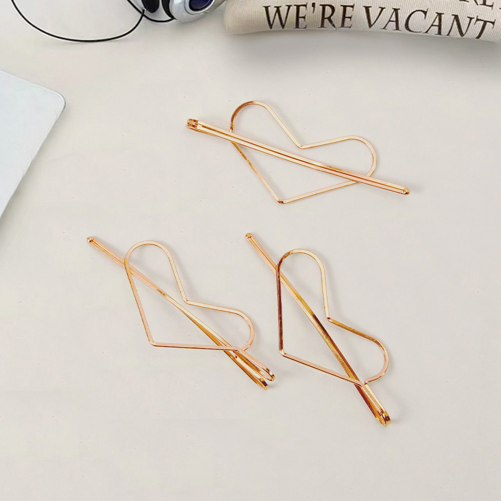 Heart Shaped Barrettes Hair Clips For Lady Girl Hair Pins