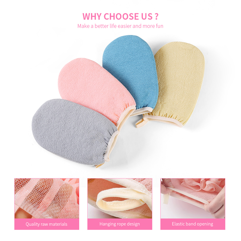 Double Sided Flower Bath Exfoliating Mitt