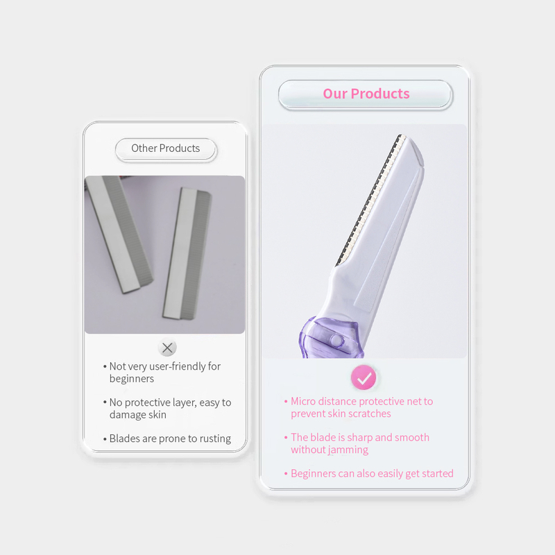 Folding Handle Makeup Dermaplaning Tool