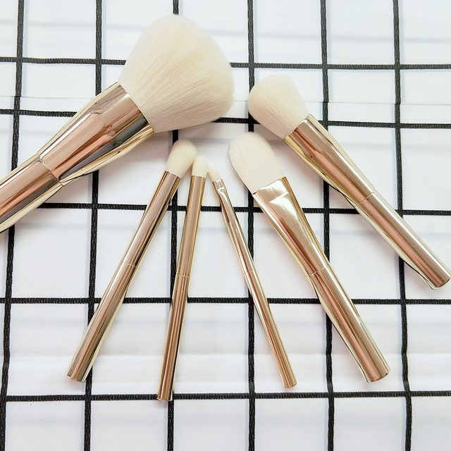6 PCS Golden Makeup Brush Set