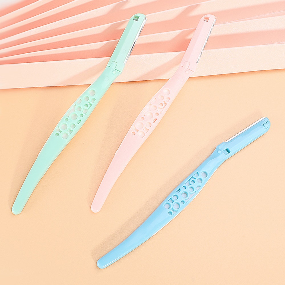 Dermaplane Tool Stainless Steel Safety Face Eyebrow Razor With Reusable Blades