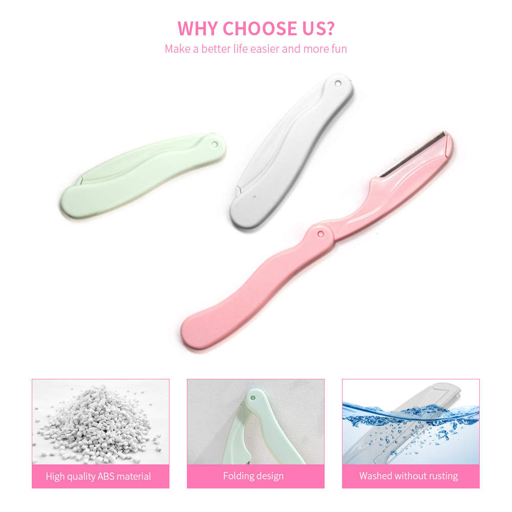 Hot Sale Fashion Eyebrow Shaping Knife Plastic Touch-up Facial Eyebrow Razor Shaver