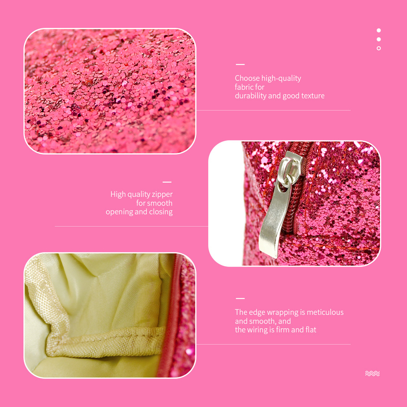 Glitter PU Leather Toilet Bag