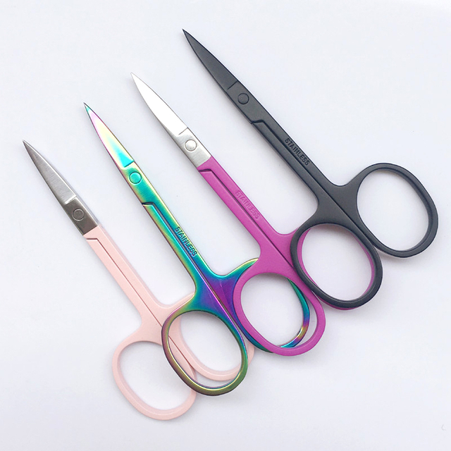 Pointed Head Curved Beauty Scissors